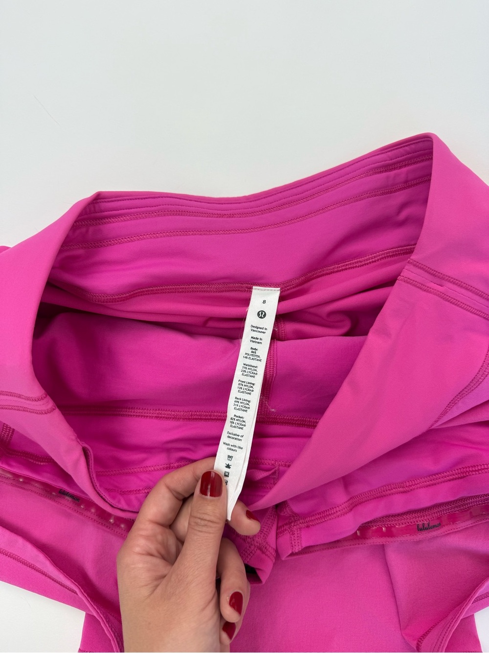 Lululemon Pace Rival Mid Rise Skirt Ripened Raspberry sz 8 - Picture 5 of 8